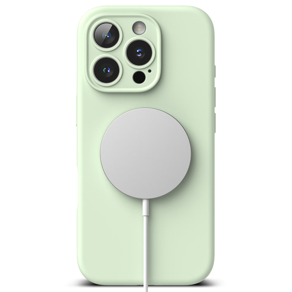 MagSafe ovitek za Apple iPhone 16 Pro Max, Ringke, silikon, svetlo zelena