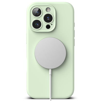 MagSafe ovitek za Apple iPhone 16 Pro Max, Ringke, silikon, svetlo zelena