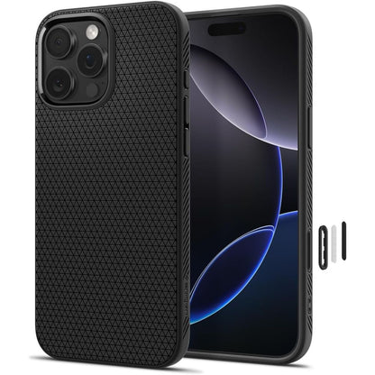 Ovitek MagSafe za Apple iPhone 16 Pro Max, Spigen, Liquid Air T, Mat Črna