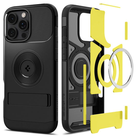 Ovitek MagSafe za Apple iPhone 16 Pro Max, Spigen, Slim Armor, Črn