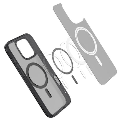 Ovitek MagSafe za Apple iPhone 16 Pro Max, Spigen, Ultra Hybrid T, Satinirano črn ACS08507