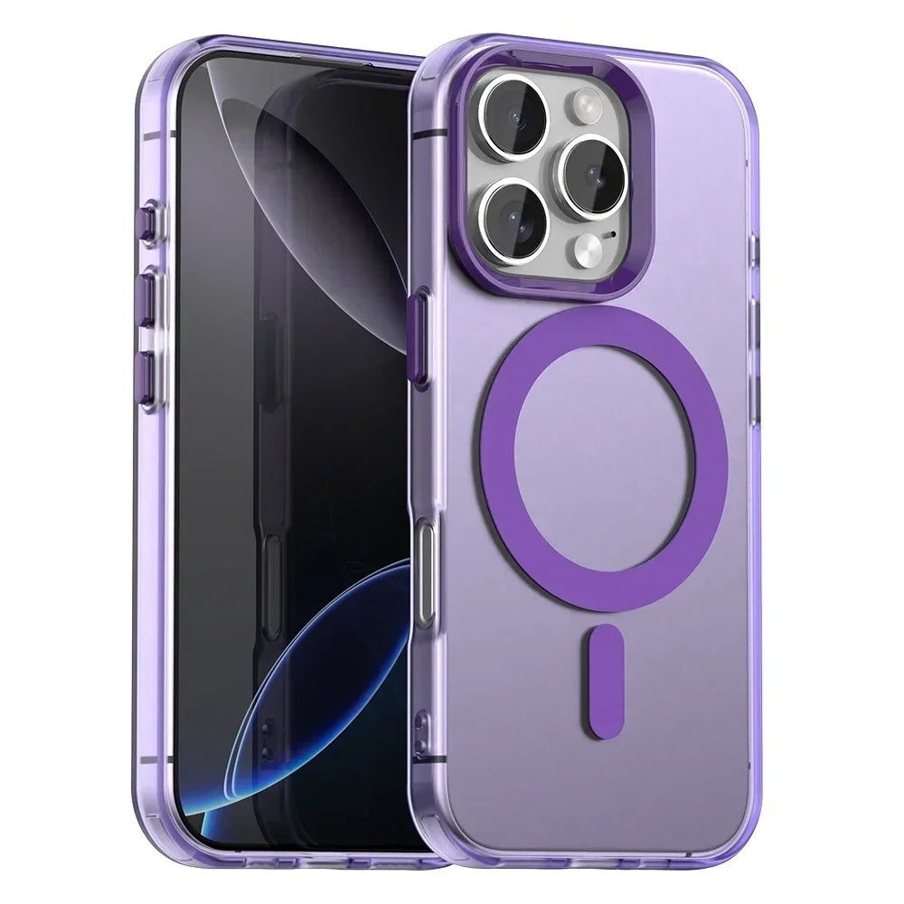 Ovitek MagSafe za Apple iPhone 16 Pro Max, Techsuit, CandyCase, Vijoličen