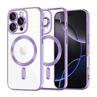 Ovitek MagSafe za Apple iPhone 16 Pro Max, Techsuit, Luxury Crystal, Svetlo vijoličen