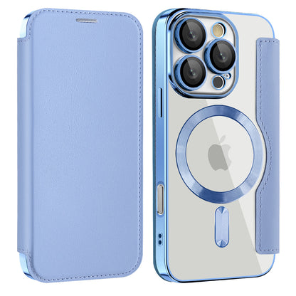 Ovitek MagSafe za Apple iPhone 16 Pro Max, Techsuit, SmartMag Book, modra