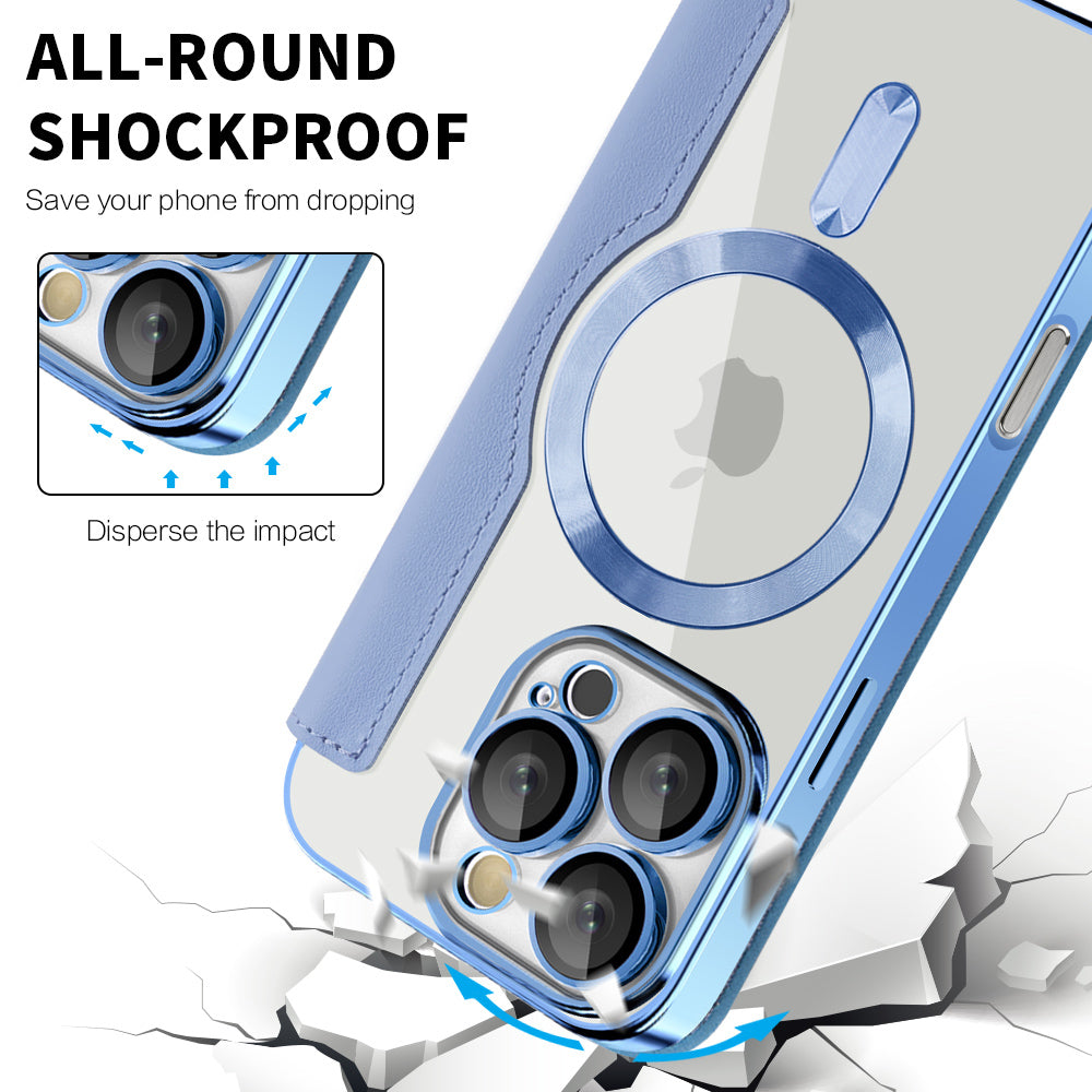 Ovitek MagSafe za Apple iPhone 16 Pro Max, Techsuit, SmartMag Book, modra