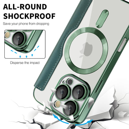 Ovitek MagSafe za Apple iPhone 16 Pro Max, Techsuit, SmartMag Book, Zelen