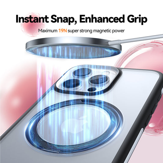 Ovitek MagSafe za Apple iPhone 16 Pro Max, Torras, Ostand R Fusion, Črn