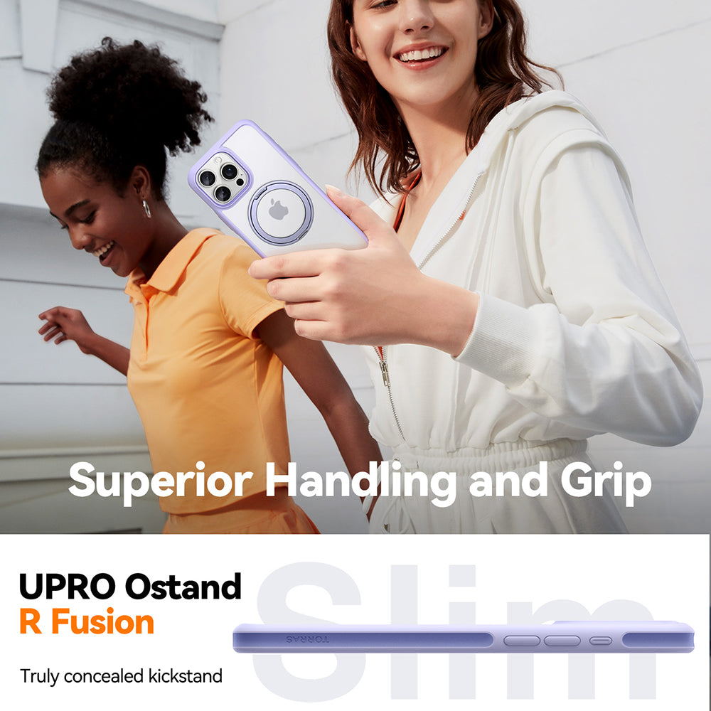 Ovitek MagSafe za Apple iPhone 16 Pro Max, Torras, Ostand R Fusion, Črn