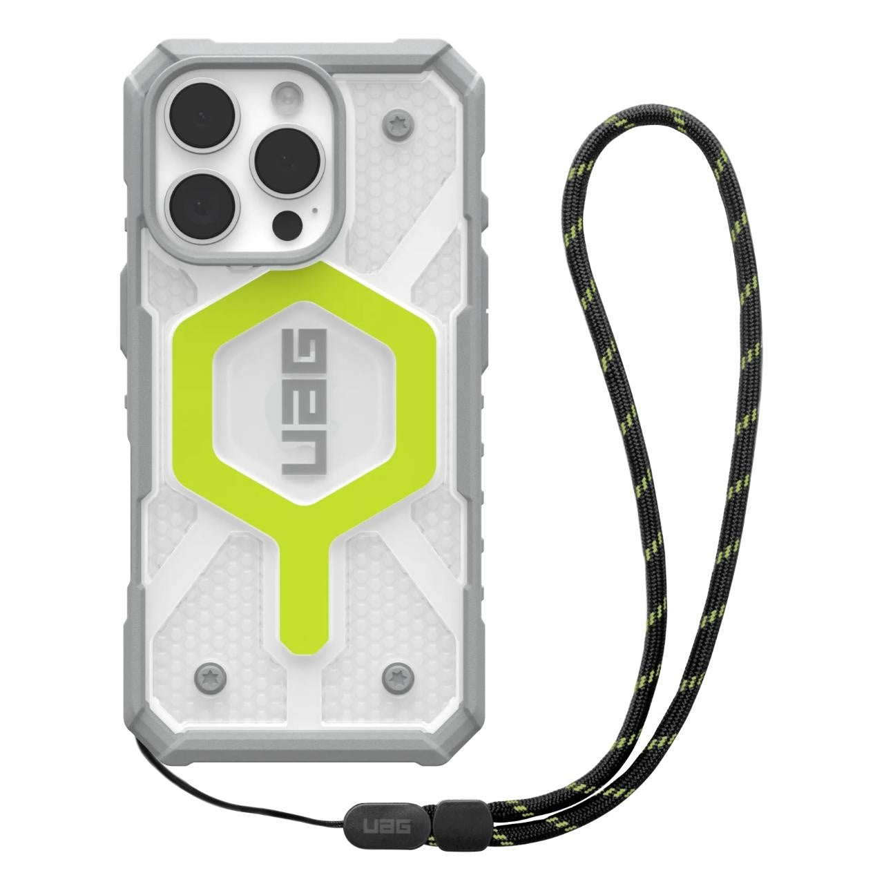 MagSafe ovitek za Apple iPhone 16 Pro Max, Urban Armor Gear, Pathfinder Clear z vrvico, Zelena