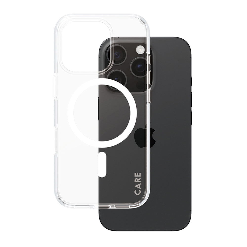 Ovitek MagSafe za Apple iPhone 16 Pro, PanzerGlass, Care Urban Combat, Prozorno Bel