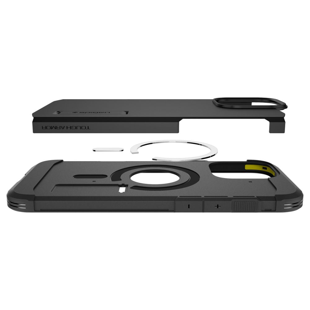 Ovitek MagSafe za Apple iPhone 16 Pro, Spigen, Tough Armor, Črn ACS08146
