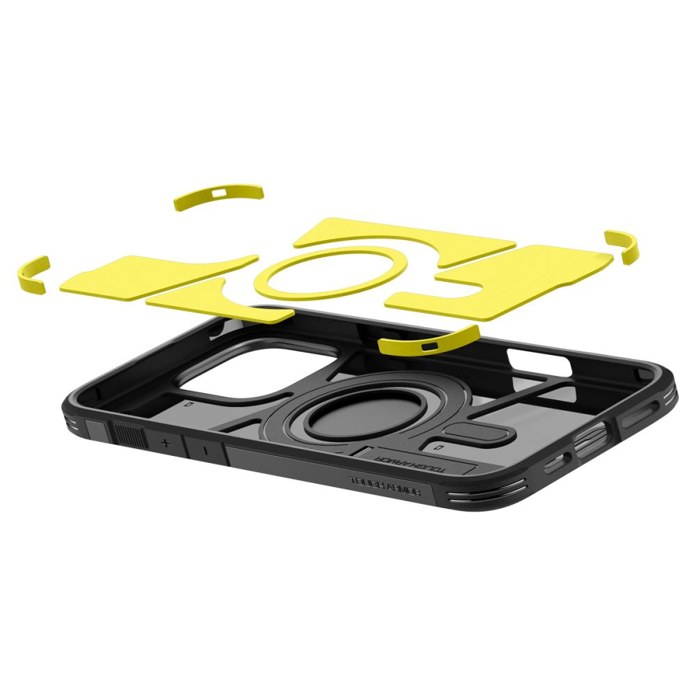 Ovitek MagSafe za Apple iPhone 16 Pro, Spigen, Tough Armor, Črn ACS08146