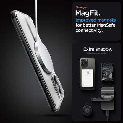 Ovitek MagSafe za Apple iPhone 16 Pro, Spigen, Ultra Hybrid, Satinasto prozoren ACS08133