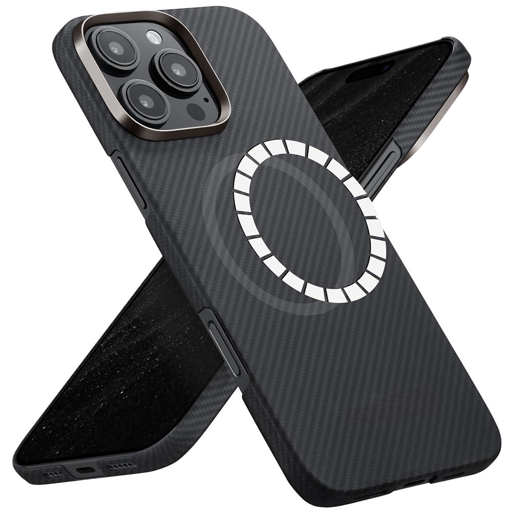 MagSafe Case for Apple iPhone 16 Pro, Techsuit, Aramid Fiber, Black