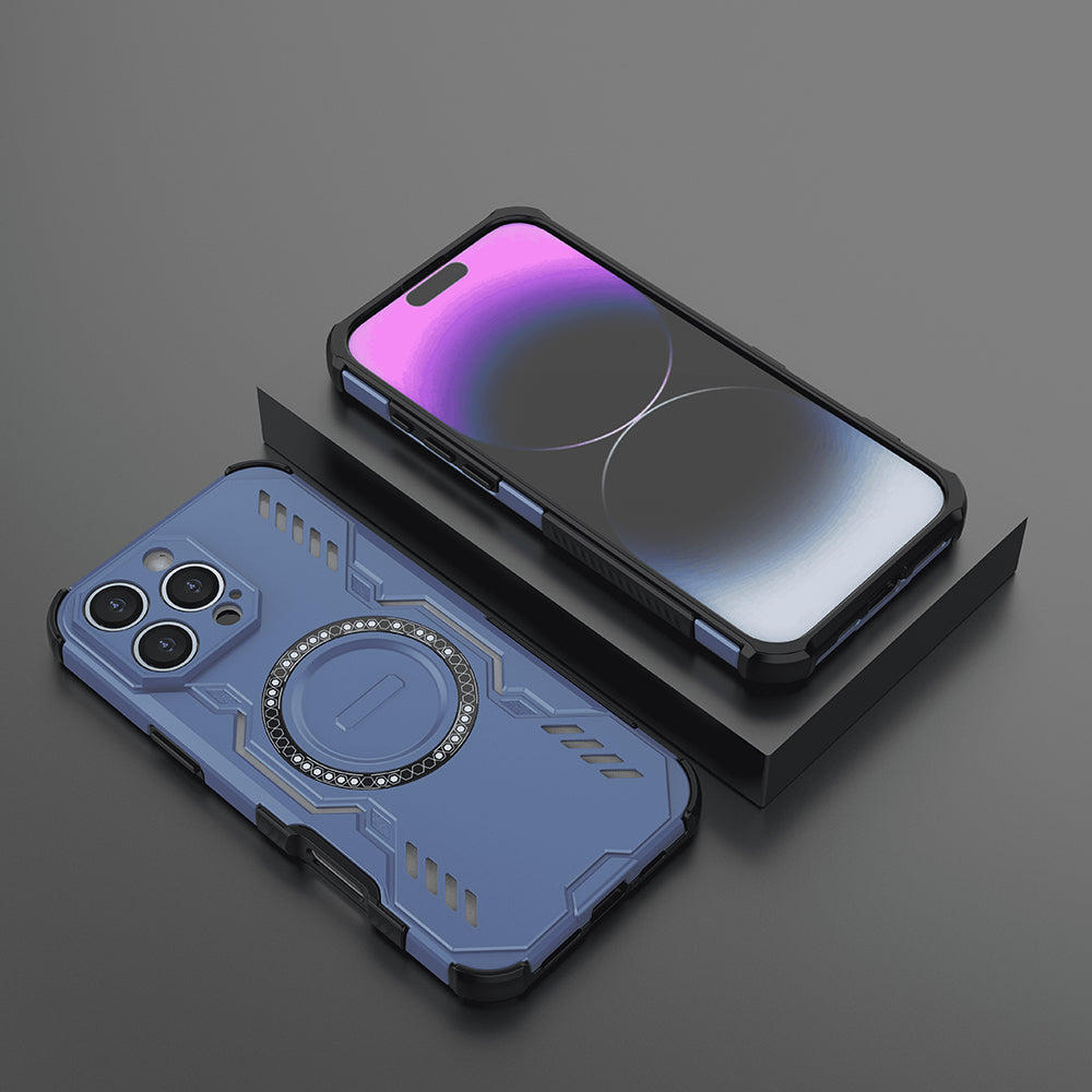 MagSafe ovitek za Apple iPhone 16 Pro, Techsuit, ArmorMag, modra