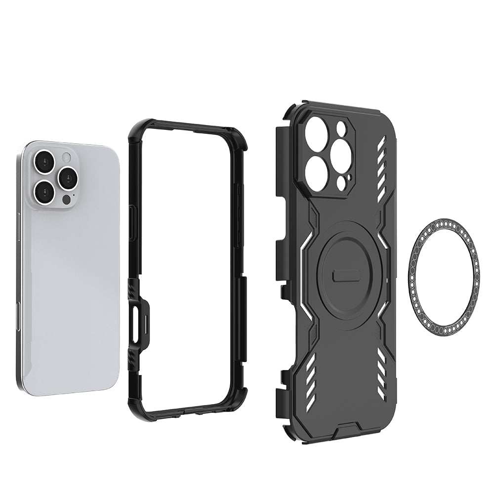 MagSafe ovitek za Apple iPhone 16 Pro, Techsuit, ArmorMag, modra