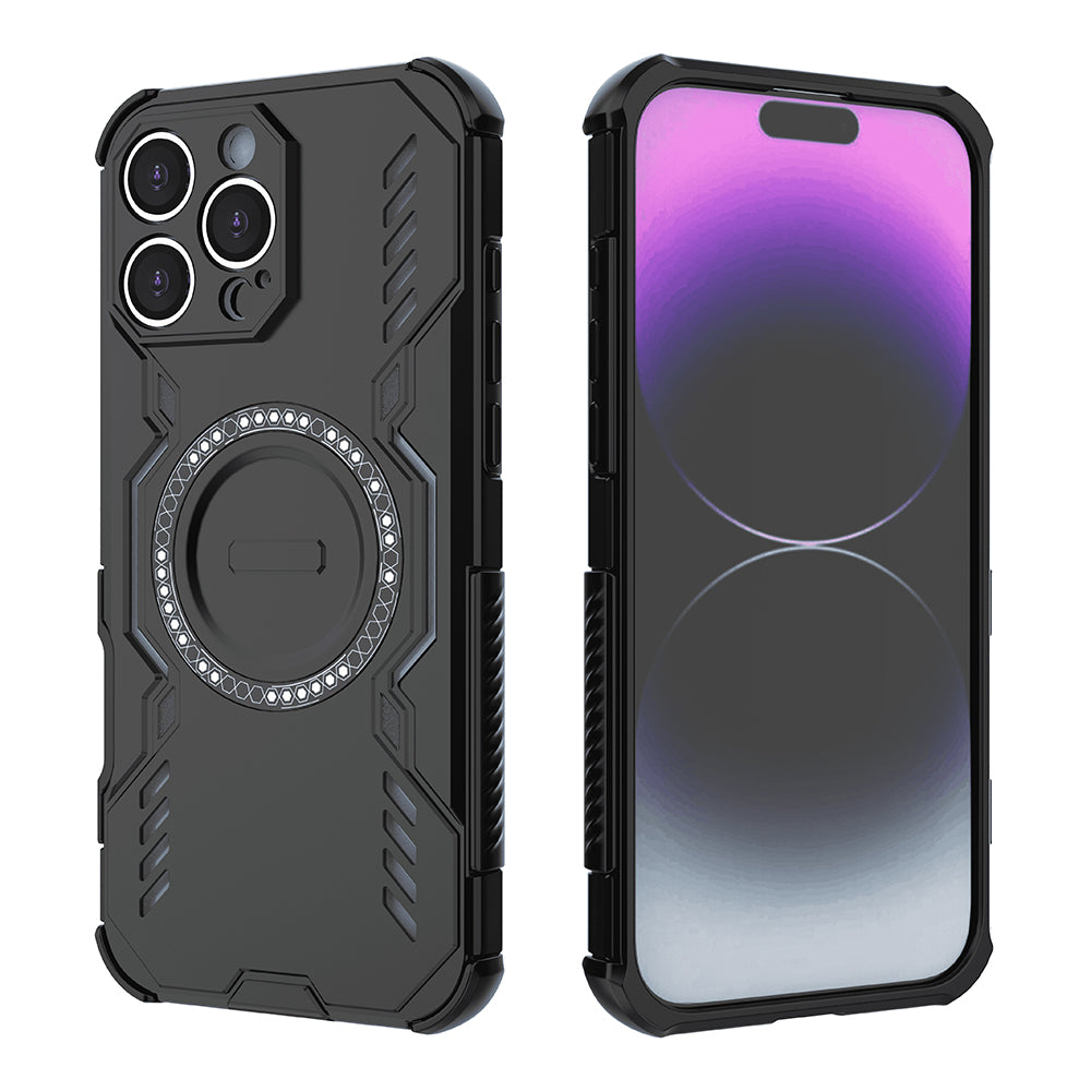 MagSafe Case for Apple iPhone 16 Pro, Techsuit, ArmorMag, Black