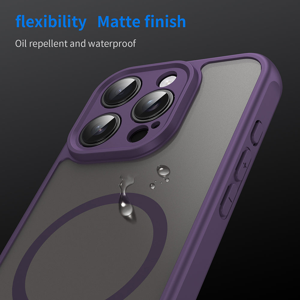 Ovitek MagSafe za Apple iPhone 16 Pro, Techsuit, HaloFrost II, Vijoličen