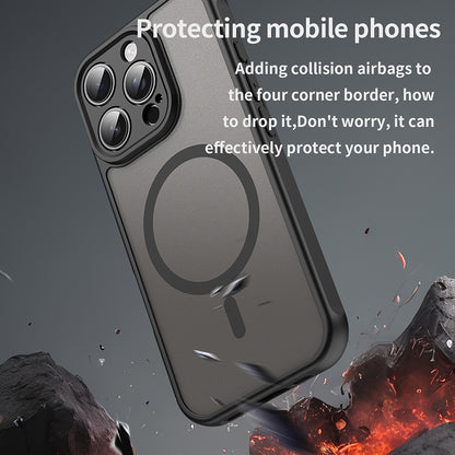 Ovitek MagSafe za Apple iPhone 16 Pro, Techsuit, HaloFrost II, Črn