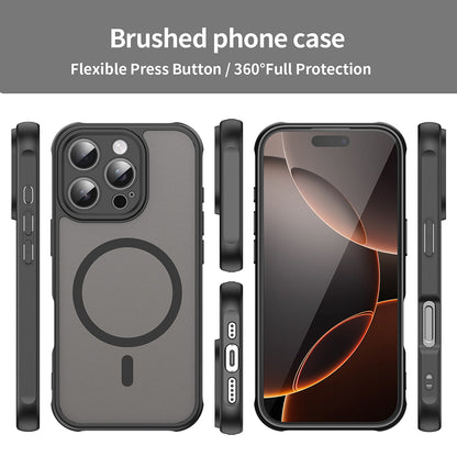 Ovitek MagSafe za Apple iPhone 16 Pro, Techsuit, HaloFrost II, Črn