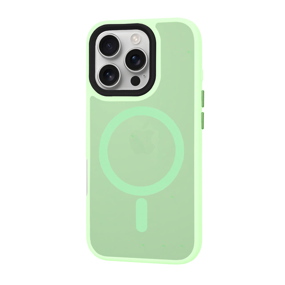 MagSafe ovitek za Apple iPhone 16 Pro, Techsuit, HaloFrost, Svetlo zelena