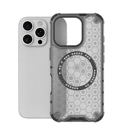 MagSafe ovitek za Apple iPhone 16 Pro, Techsuit, HoneyComb Shield, Črn