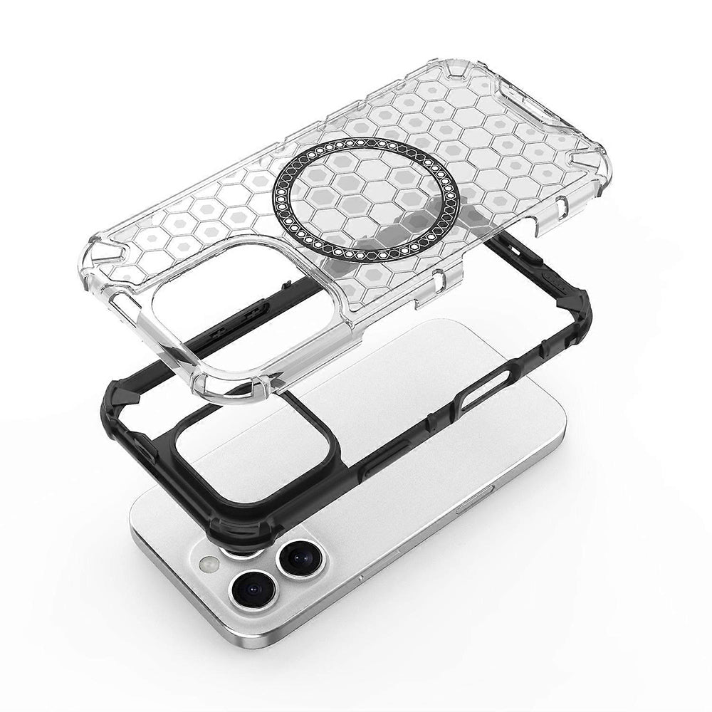 MagSafe ovitek za Apple iPhone 16 Pro, Techsuit, HoneyComb Shield, Črn