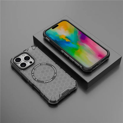 MagSafe ovitek za Apple iPhone 16 Pro, Techsuit, HoneyComb Shield, Črn