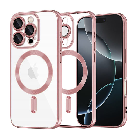 MagSafe ovitek za Apple iPhone 16 Pro, Techsuit, Luxury Crystal, Roza