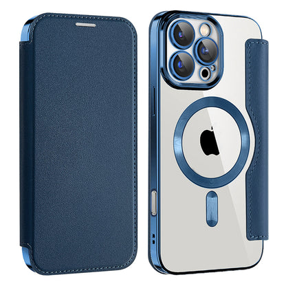 Ovitek MagSafe za Apple iPhone 16 Pro, Techsuit, SmartMag Book, modra