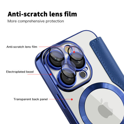Ovitek MagSafe za Apple iPhone 16 Pro, Techsuit, SmartMag Book, modra