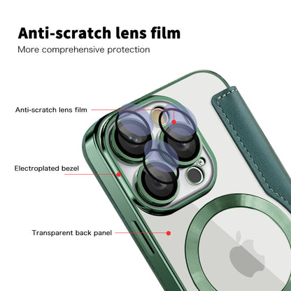 MagSafe Case for Apple iPhone 16 Pro, Techsuit, SmartMag Book, Green