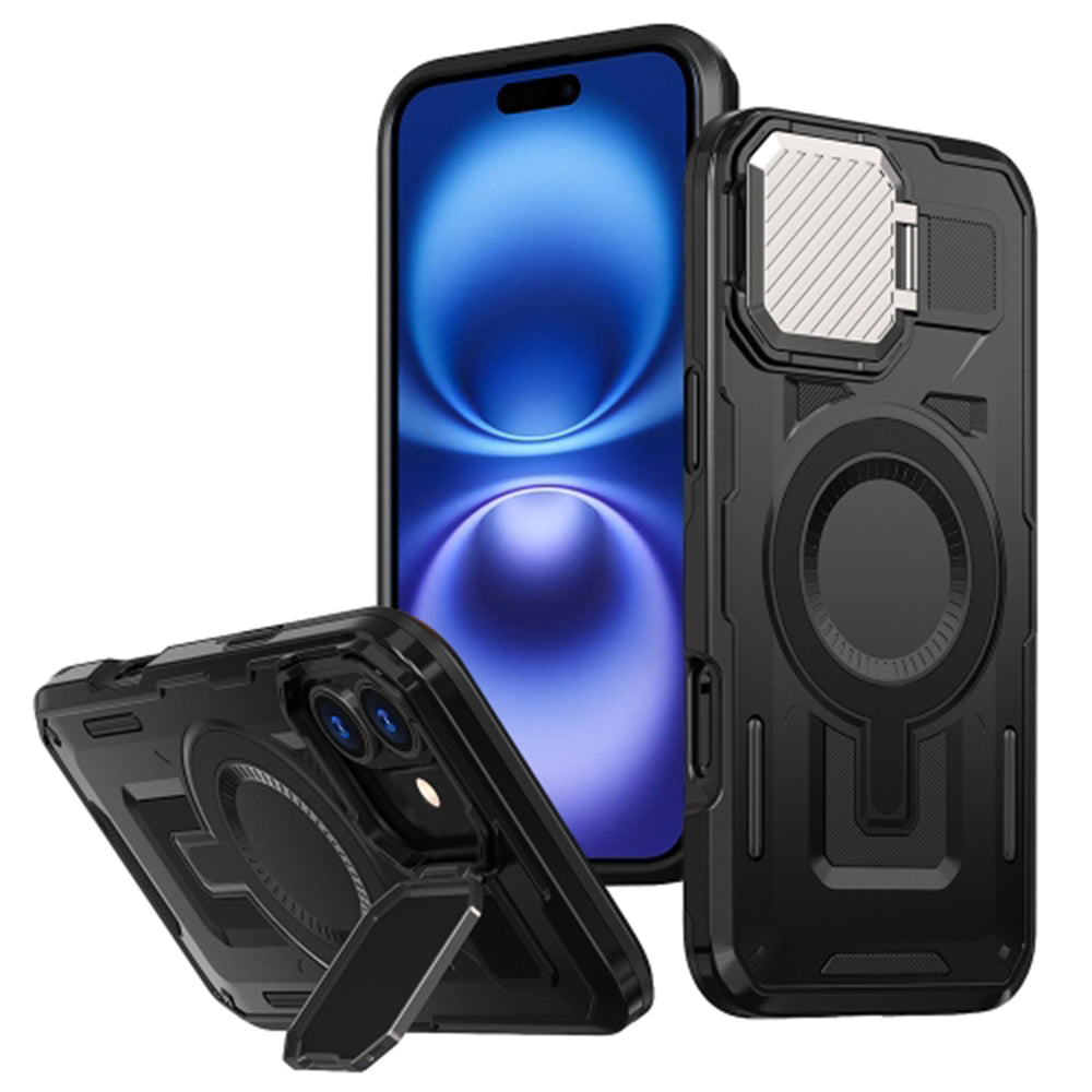 MagSafe Case for Apple iPhone 16, Techsuit, CamVault, Black