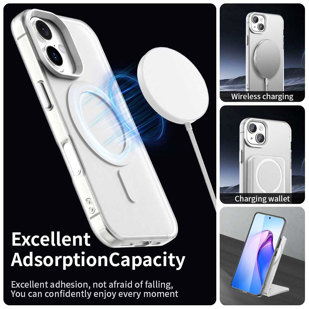 MagSafe Case for Apple iPhone 16, Techsuit, CandyCase, White