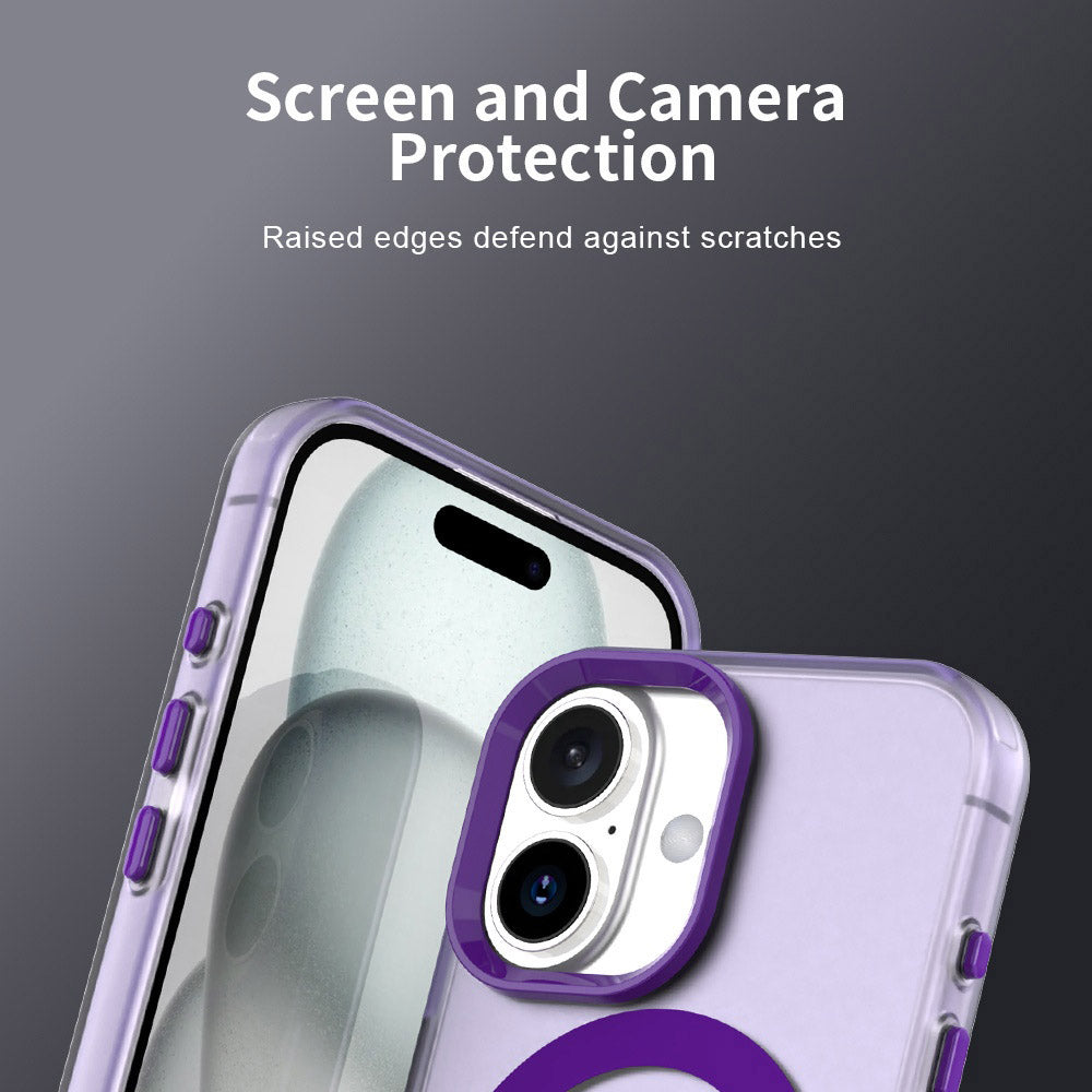 MagSafe Case for Apple iPhone 16, Techsuit, CandyCase, Purple