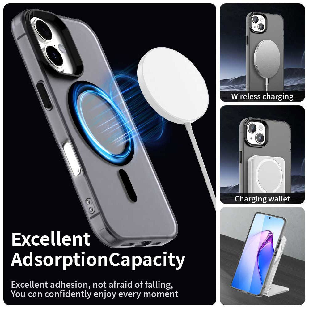 MagSafe ovitek za Apple iPhone 16, Techsuit, CandyCase, Črn
