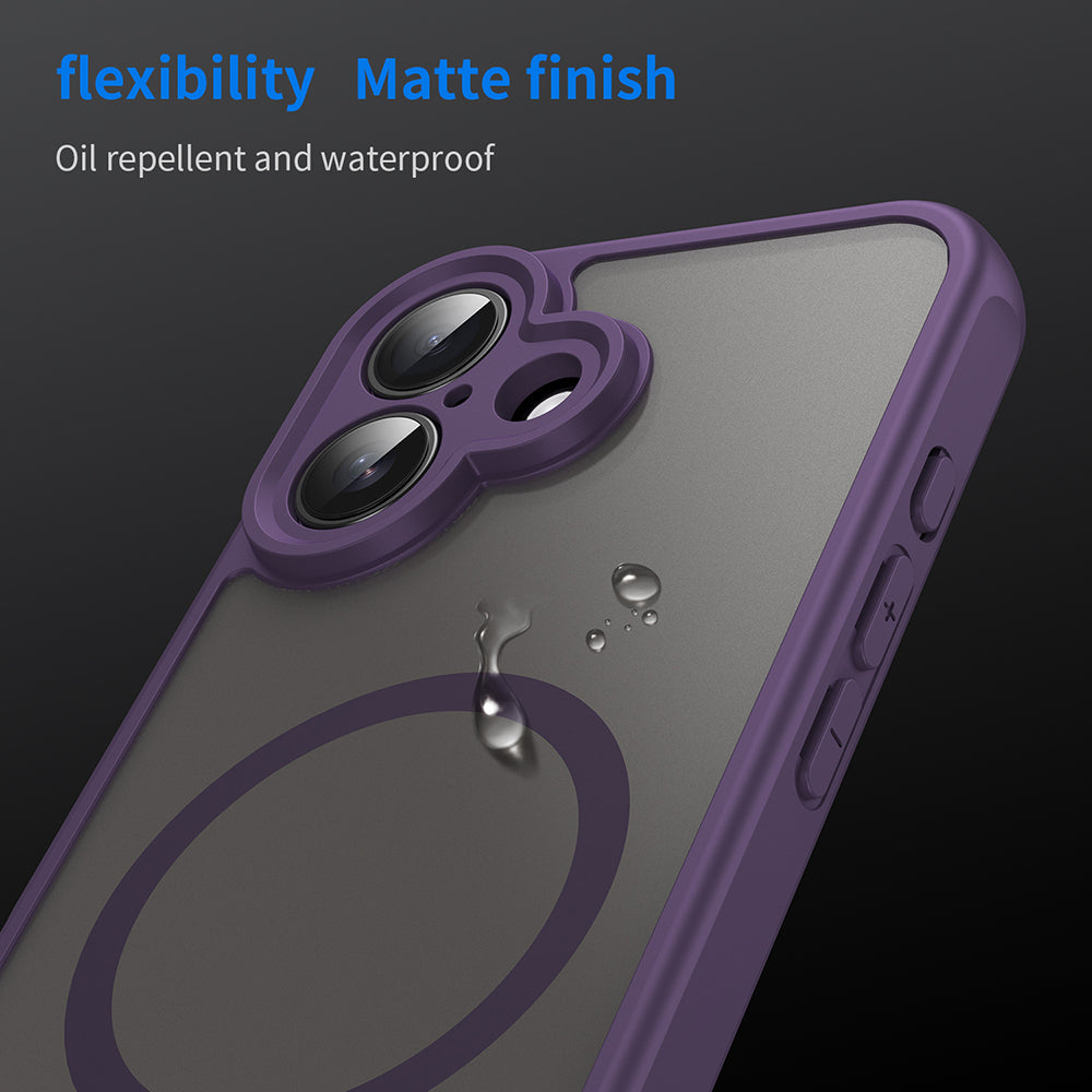 MagSafe Case for Apple iPhone 16, Techsuit, HaloFrost II, Purple