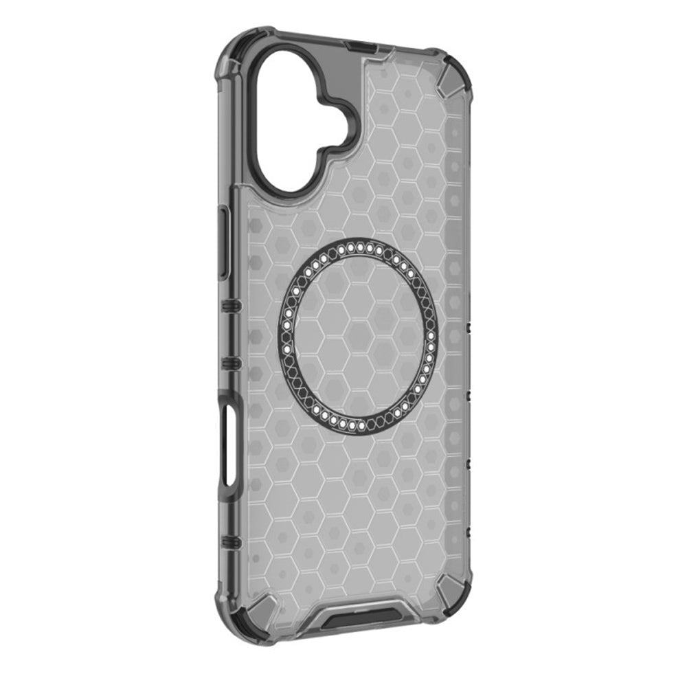 MagSafe ovitek za Apple iPhone 16, Techsuit, HoneyComb Shield, Črn