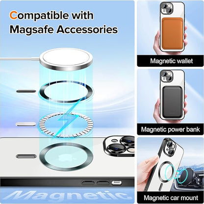 Ovitek MagSafe za Apple iPhone 16, Techsuit, Luxury Crystal, Črn
