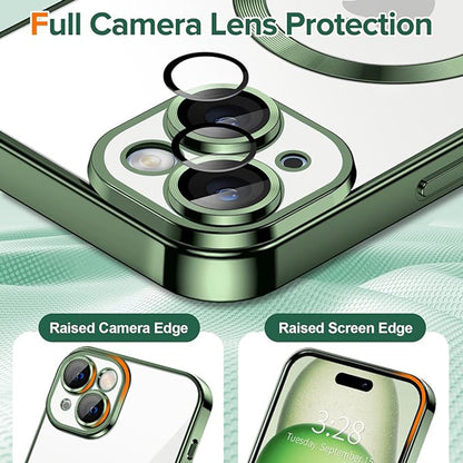 MagSafe Case for Apple iPhone 16, Techsuit, Luxury Crystal, Pink