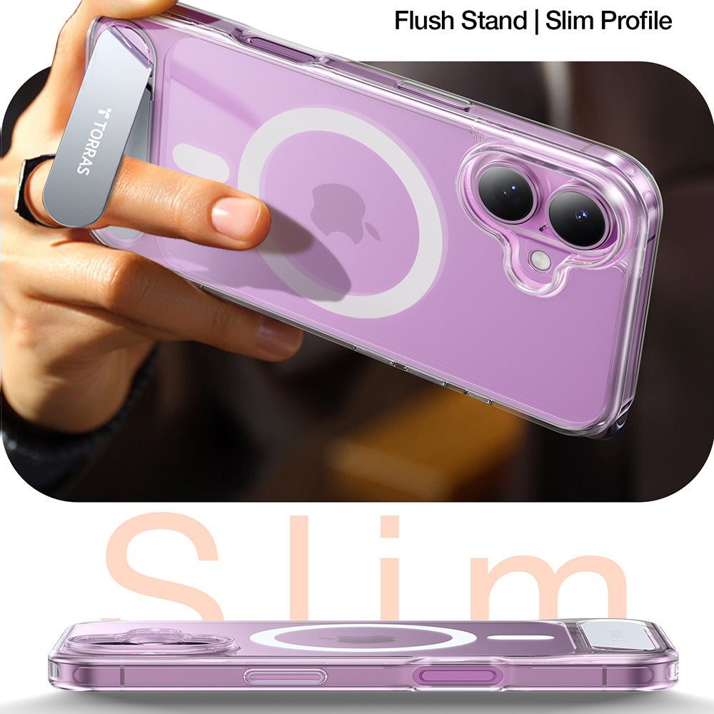 Ovitek MagSafe za Apple iPhone 16, Torras, Pstand, Prozoren