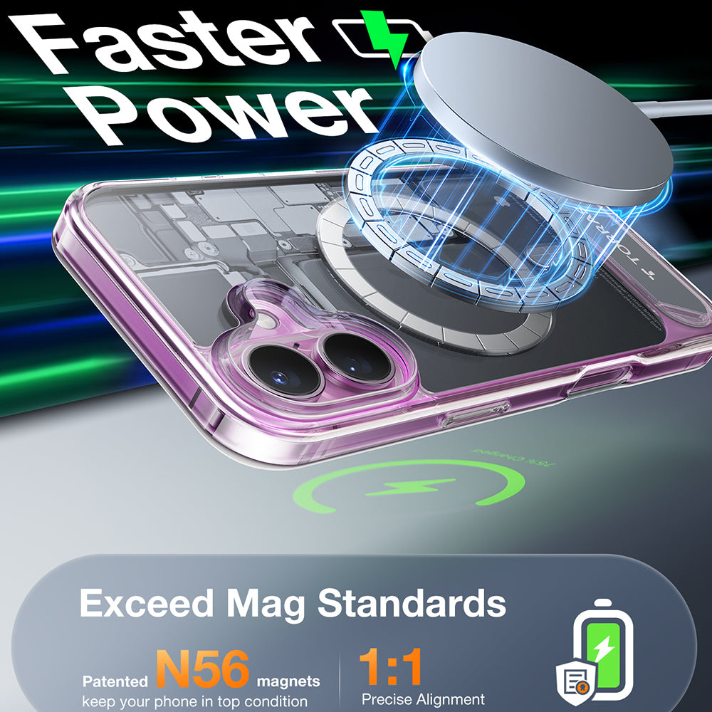 Ovitek MagSafe za Apple iPhone 16, Torras, Pstand, Prozoren