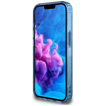 Ovitek MagSafe za Apple iPhone 16e, Guess, IML Glitter 4G Circle Triangle, Modra