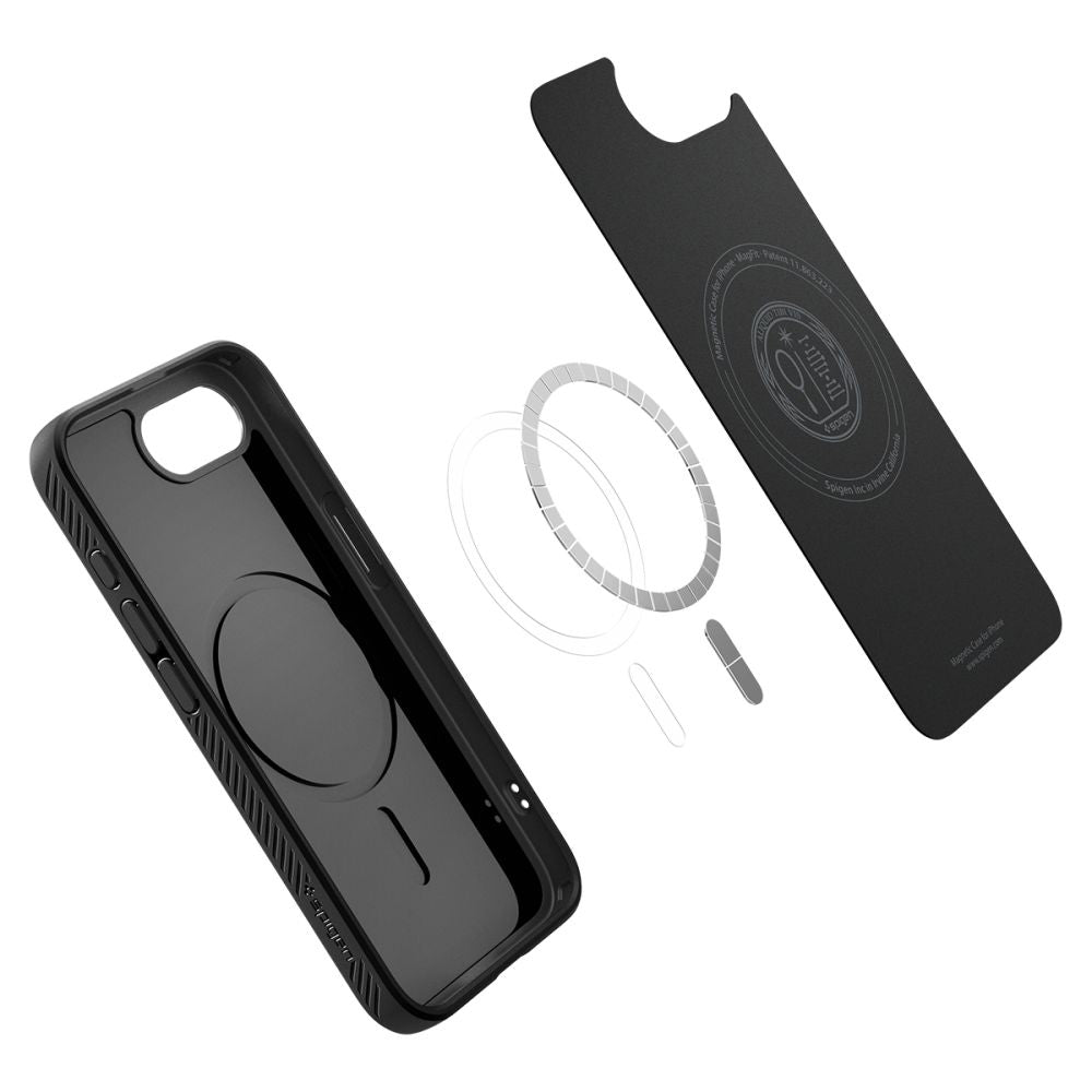 MagSafe ovitek za Apple iPhone 17e / 16e, Spigen, Liquid Air, mat črn