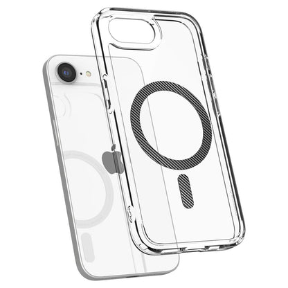 MagSafe ovitek za Apple iPhone 17e / 16e, Spigen, Ultra Hybrid Carbon, Prozoren