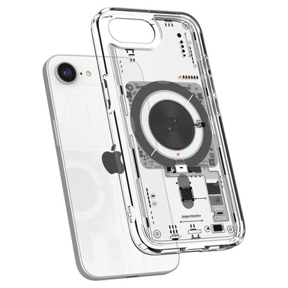 Ovitek MagSafe za Apple iPhone 17e / 16e, Spigen, Ultra Hybrid Neo One, Prozoren