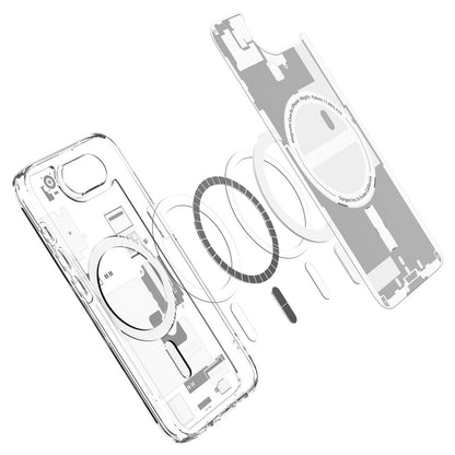 Ovitek MagSafe za Apple iPhone 17e / 16e, Spigen, Ultra Hybrid Zero One, Bela