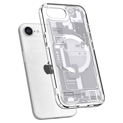 Ovitek MagSafe za Apple iPhone 17e / 16e, Spigen, Ultra Hybrid Zero One, Bela