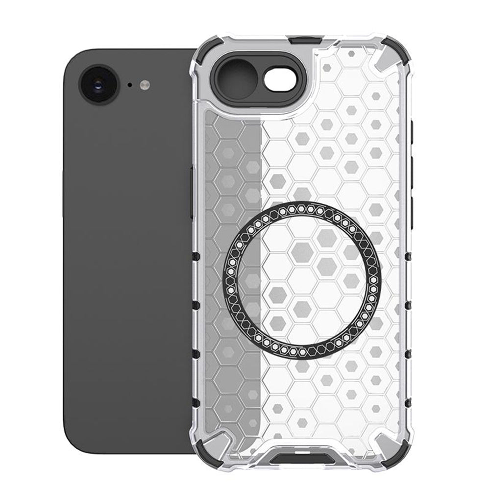 MagSafe Case for Apple iPhone 17e / 16e, Techsuit, HoneyComb Shield, White