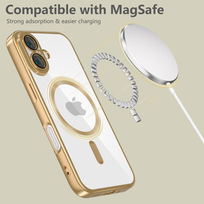 Ovitek MagSafe za Apple iPhone 17e / 16e, Techsuit, Luxury Crystal, Srebrn